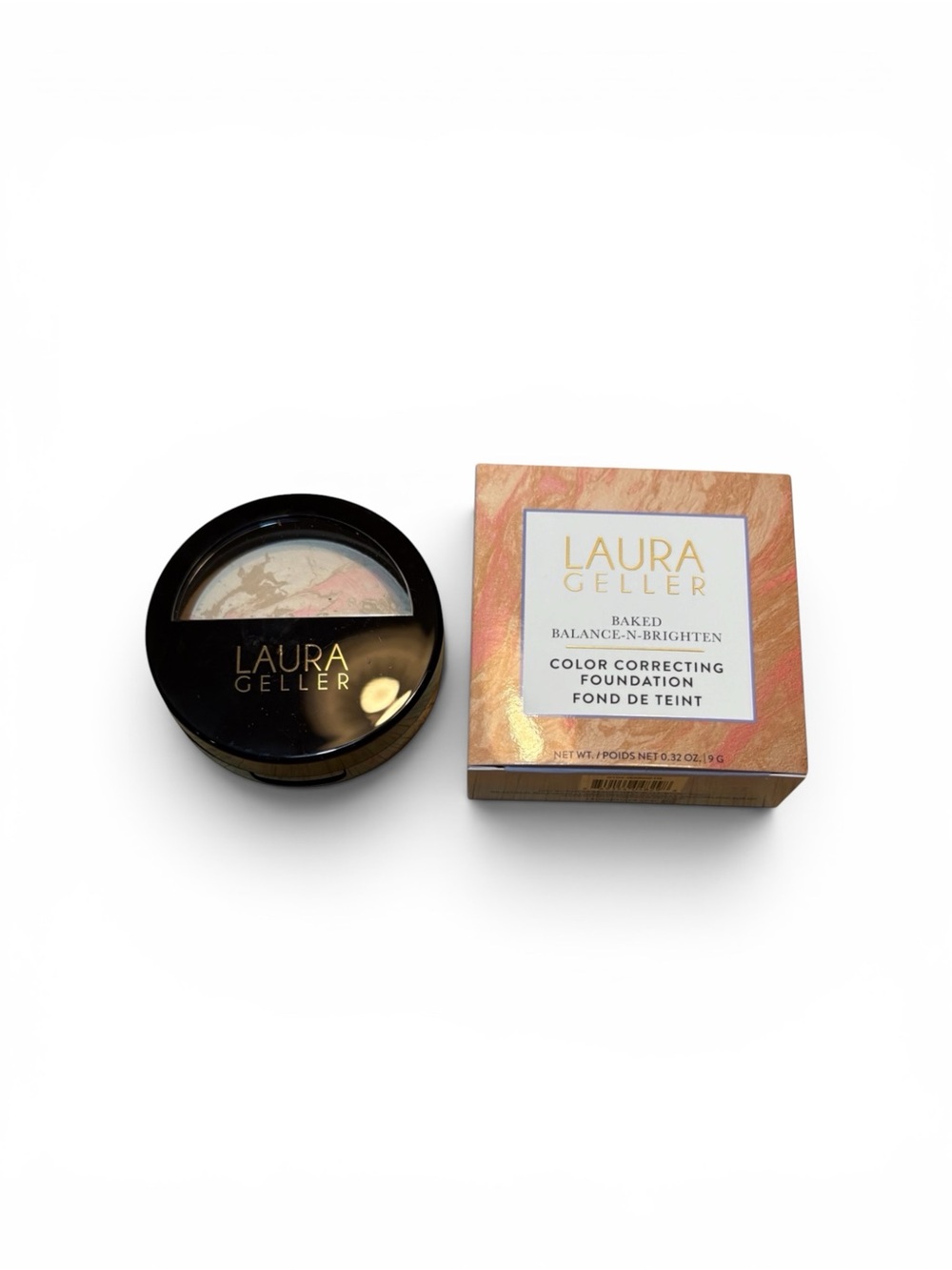 Laura Geller Baked Balance-n-Brighten Color Correcting Foundation-Porcelain NWT